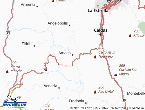 Mappa MICHELIN Amagá - ViaMichelin