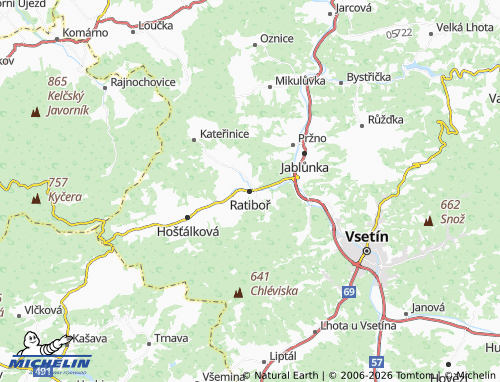 Mapa MICHELIN Ratiboř - ViaMichelin