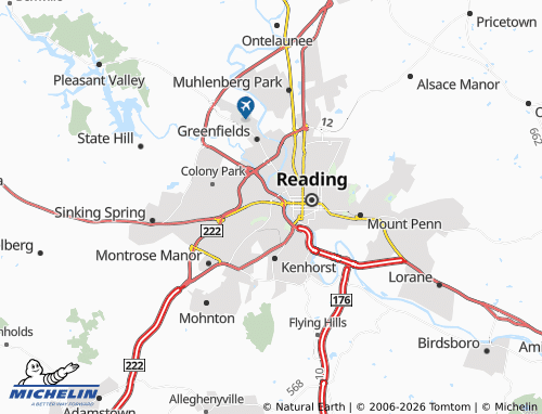Mappa MICHELIN West Reading - ViaMichelin