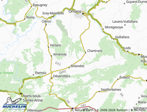 Kaart MICHELIN Flagey - ViaMichelin