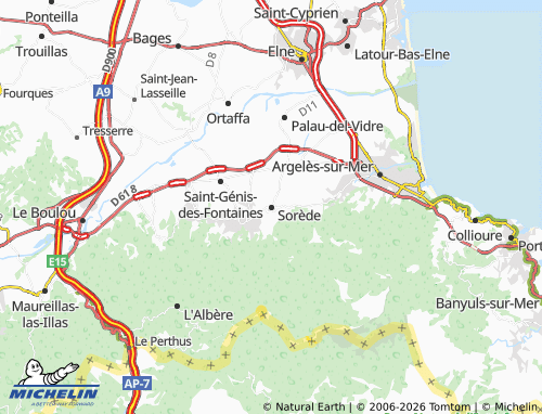 Mappa MICHELIN Sorède - ViaMichelin