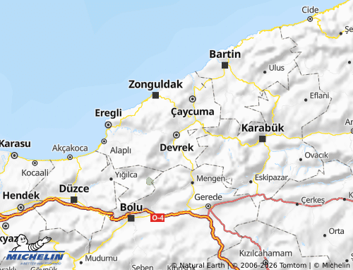 Kaart MICHELIN Devrek - ViaMichelin