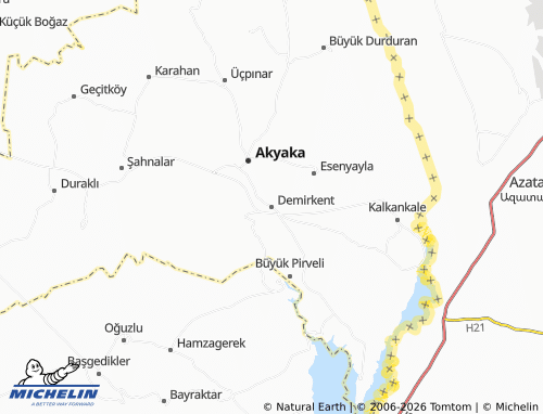 Mapa MICHELIN Demirkent - ViaMichelin