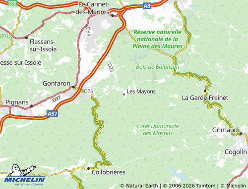 Carte MICHELIN Les Mayons - ViaMichelin