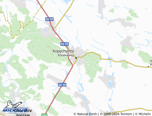 Carte MICHELIN Kopychyntsi - ViaMichelin