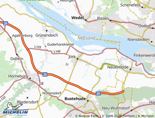 MICHELIN Jork map - ViaMichelin