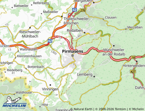 MICHELIN Pirmasens map - ViaMichelin