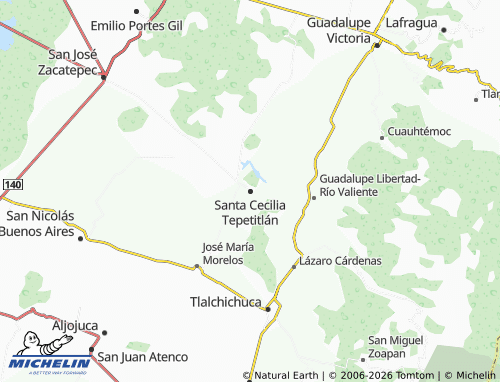 Mappa MICHELIN Santa Cecilia Tepetitlán - ViaMichelin