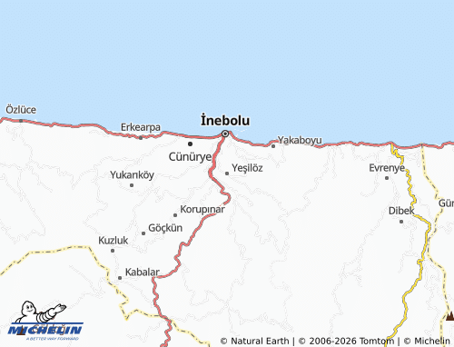 MICHELIN Yeşilöz map - ViaMichelin