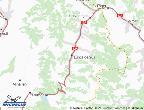 Mappa MICHELIN Lunca de Sus - ViaMichelin