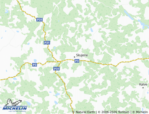 Mapa MICHELIN Skujenes pagasts - ViaMichelin