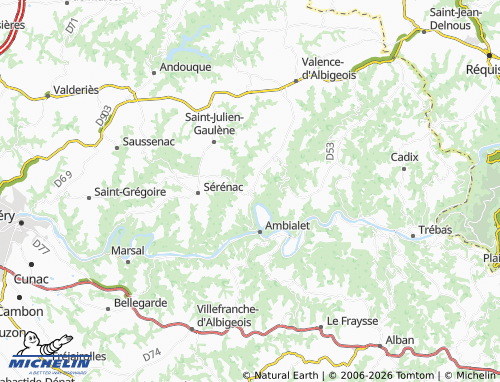 MICHELIN Saint-Cirgue map - ViaMichelin