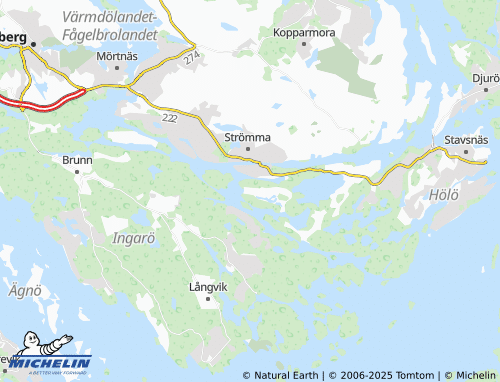 MICHELIN Fågelbro map - ViaMichelin