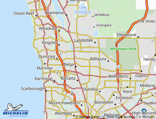 Mapa MICHELIN Girrawheen - ViaMichelin