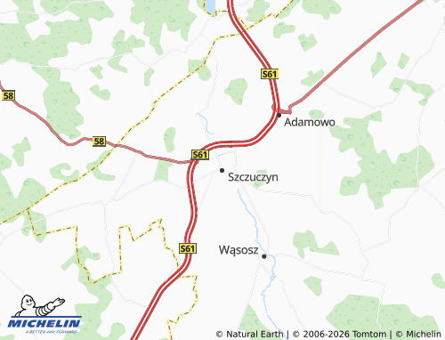 MICHELIN Szczuczyn map - ViaMichelin