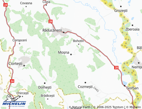 MICHELIN-Landkarte Moșna - ViaMichelin