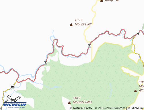 Mapa MICHELIN Upper Buller Gorge - ViaMichelin