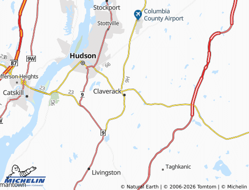 Carte MICHELIN Claverack - ViaMichelin