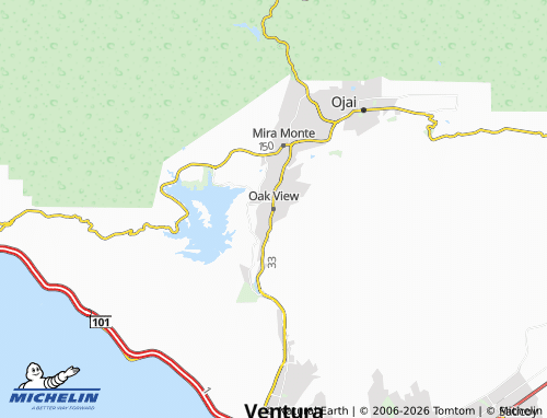 Mapa MICHELIN Oak View - ViaMichelin