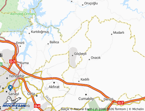 MICHELIN Göçbeyli map - ViaMichelin