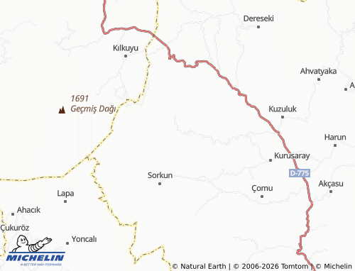MICHELIN Karaçukur map - ViaMichelin