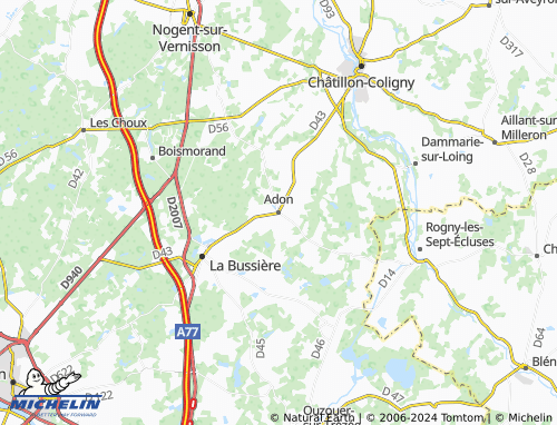 Mapa MICHELIN Adon - ViaMichelin