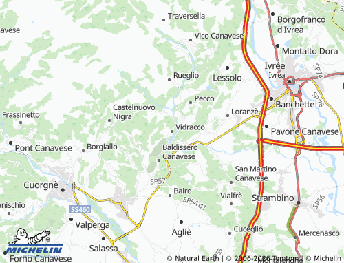 MICHELIN Vidracco map - ViaMichelin
