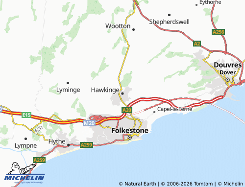 Mappa MICHELIN Hawkinge - ViaMichelin