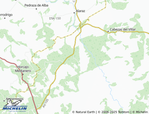 MICHELIN San Miguel de Serrezuela map - ViaMichelin
