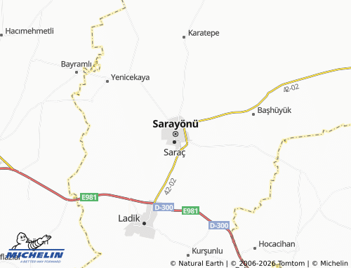 MICHELIN Sarayönü map - ViaMichelin