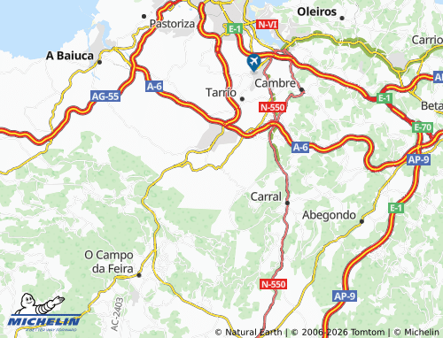 Carte MICHELIN A Cela - ViaMichelin