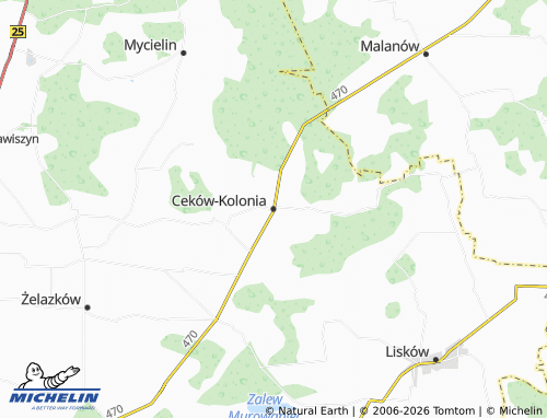 MICHELIN Ceków-Kolonia map - ViaMichelin