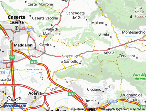MICHELIN-Landkarte Santa Maria a Vico - ViaMichelin