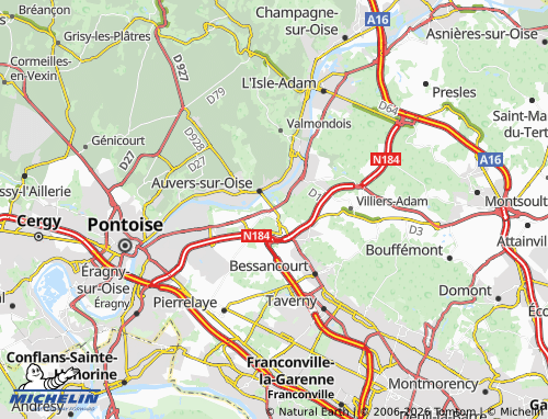 MICHELIN Méry-sur-Oise map - ViaMichelin