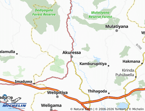 Carte MICHELIN Thibbotuwawa North - ViaMichelin