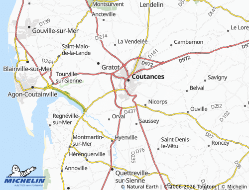 MICHELIN Saint-Pierre-de-Coutances map - ViaMichelin