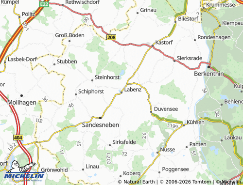 MICHELIN Labenz map - ViaMichelin