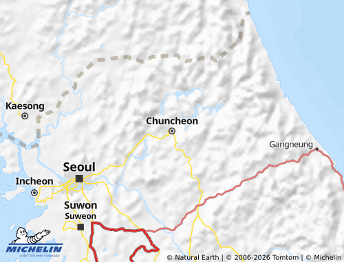 Carte MICHELIN Kangwon-Do - ViaMichelin