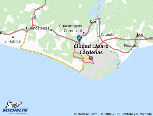 MICHELIN Brisas del Pacífico map - ViaMichelin