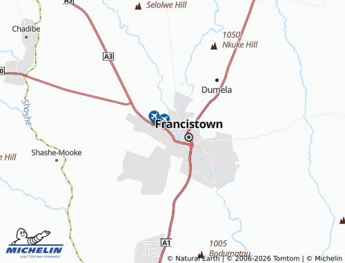 Mapa MICHELIN Blue town - ViaMichelin