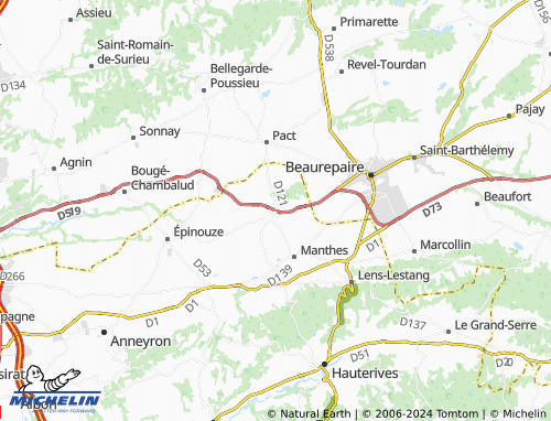 Carte MICHELIN LapeyrouseMornay ViaMichelin