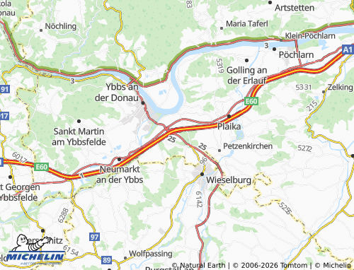 Mapa MICHELIN Oberegging - ViaMichelin