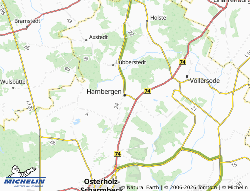 MICHELIN Hambergen map - ViaMichelin