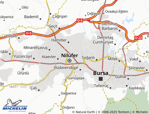 MICHELIN Yenikaraman map - ViaMichelin