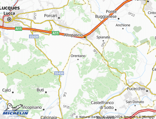MICHELIN Orentano map - ViaMichelin