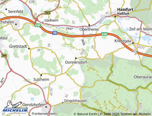 MICHELIN Donnersdorf map - ViaMichelin