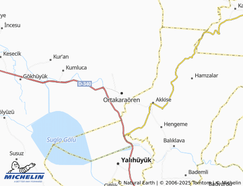 MICHELIN Ortakaraören map - ViaMichelin