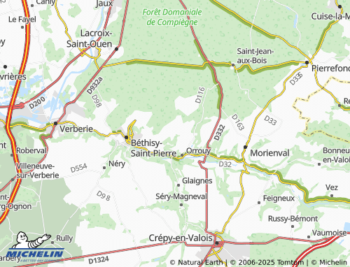 MICHELIN Champlieu map - ViaMichelin