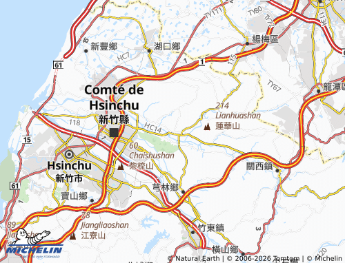 MICHELIN Xinpu Township map - ViaMichelin