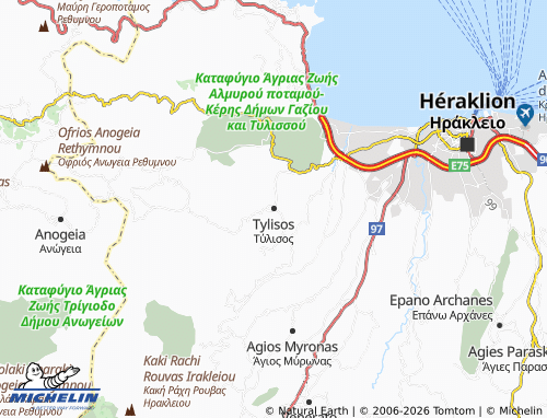 MICHELIN Tylisos map - ViaMichelin